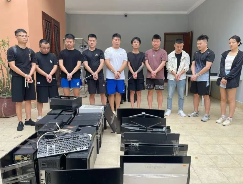 金边警方突袭两处电诈窝点，逮捕14名中国籍及越南籍嫌犯